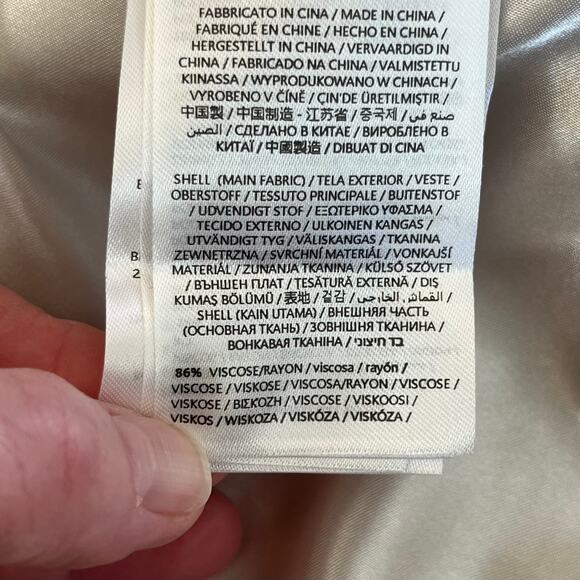 Guess Cream Cemento Adriana Peak Lapel Two Button Double Breasted Blazer XL NWT - Picture 11 of 16